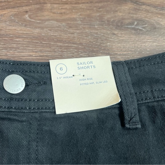 Women's High-Rise Sailor Denim Shorts - Universal Thread™ Black 8: Cotton Denim - Picture 4 of 6